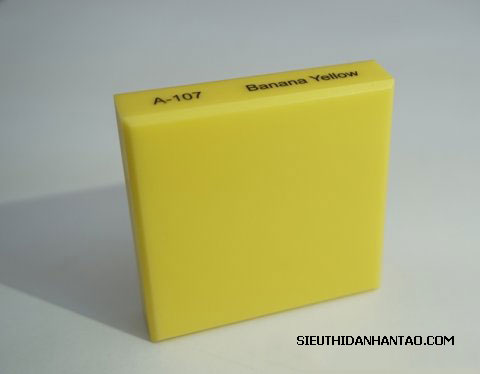 Đá nhân tạo Solid surface A107 Banana Yellow