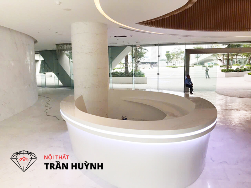 Dự án thi công quầy lễ tân cho Tòa nhà Viettel