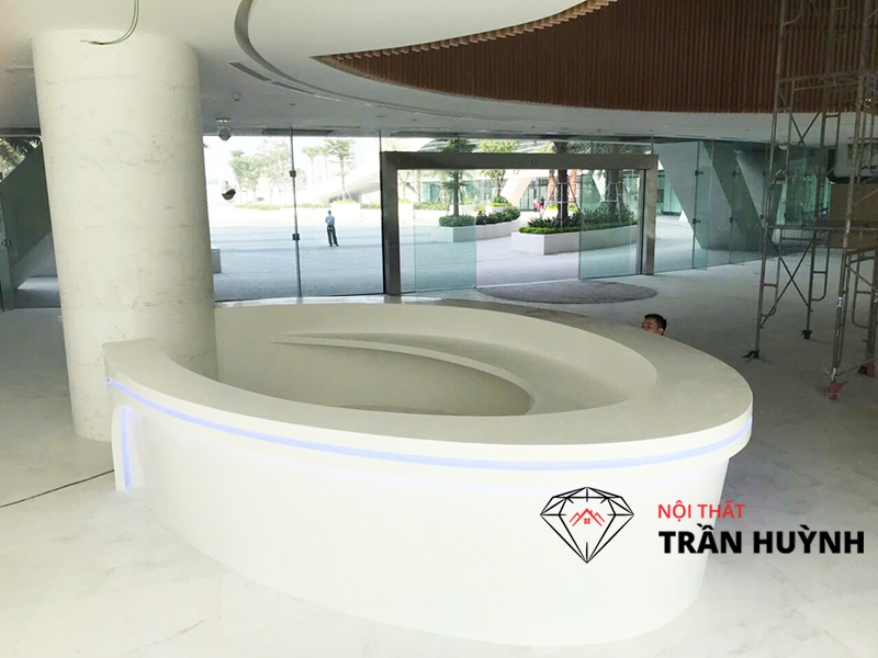 Dự án thi công quầy lễ tân cho Tòa nhà Viettel