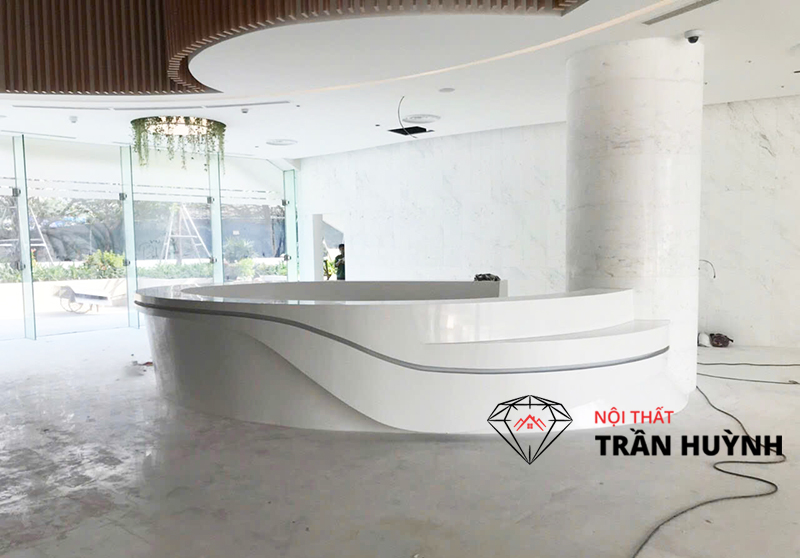 Dự án thi công quầy lễ tân cho Tòa nhà Viettel