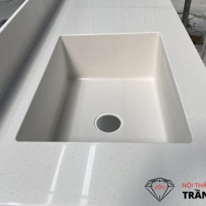 Thi công chậu rửa chén đá solid surface nhân tạo