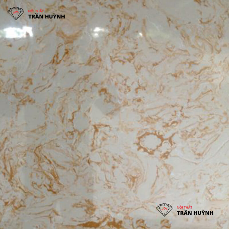 Đá marble nhân tạo trắng vân vàng