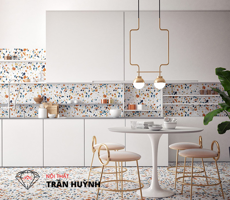 Đá nhân tạo Terrazzo ứng dụng những thiết kế ấn tượng, độc đá