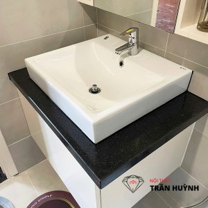 Bàn Lavabo Đá Kim Sa Trung – Dự Án P9 Phú Nhuận | Siêu Thị Đá Nhân Tạo