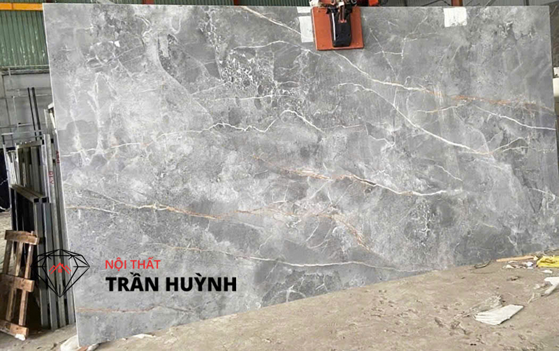 Đá Lamar Xám Bonic Ốp Bếp & Bàn Đảo Tại Dự Án 46A 59 Nguyễn Gia Trí, Bình Thạnh