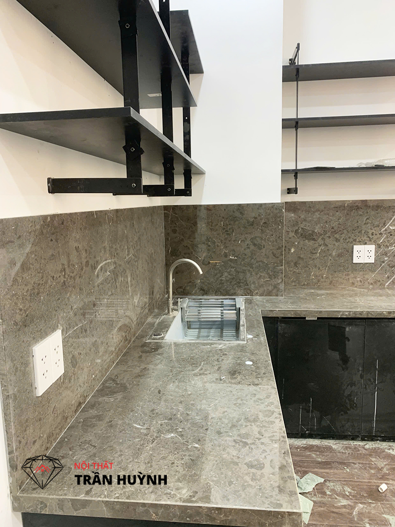Đá Marbel Savana Grey Cao Cấp Ốp Quầy Bar & Bếp Dự Án Thủ Đức