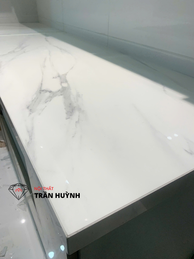Mặt bếp Trắng vân mây Larmar Dự án P. An Hoà, Rạch Giá, Kiên Giang