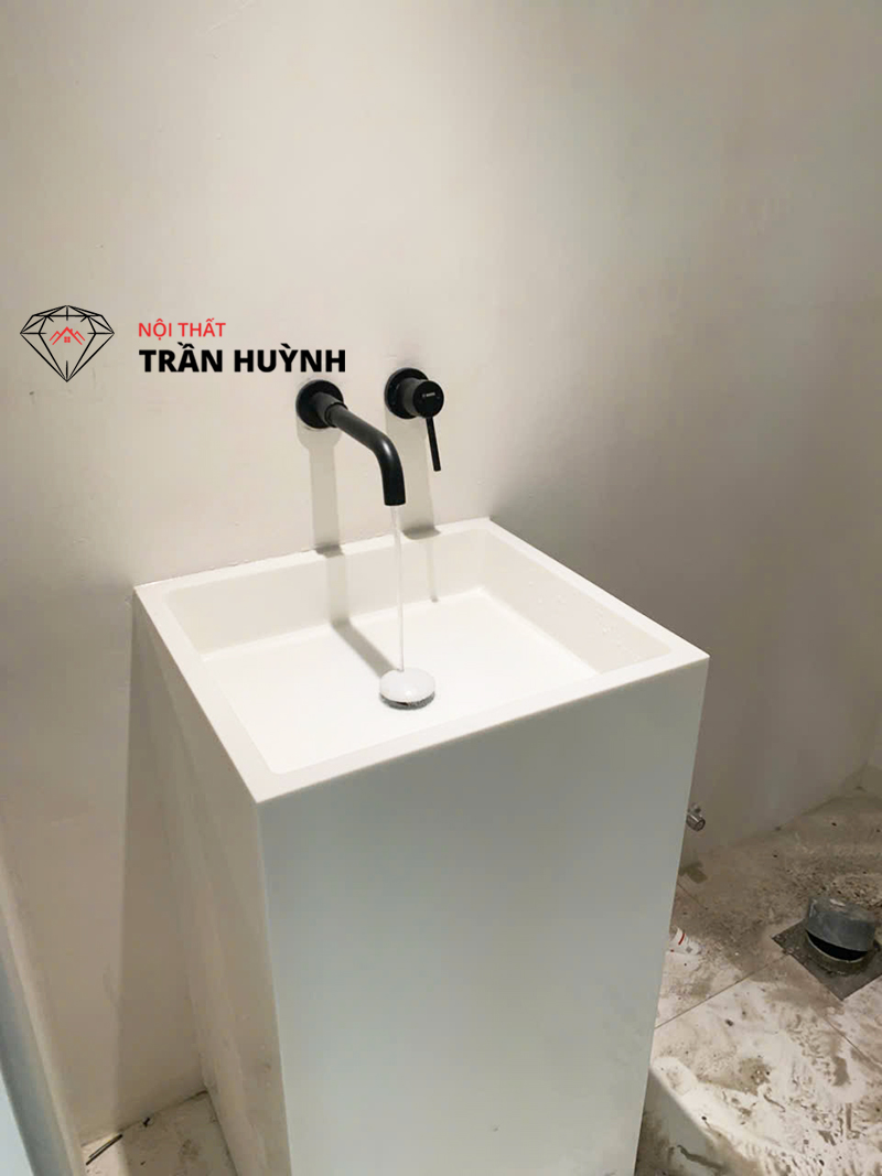 Masteri Quận 9 | Thi Công Mặt Bàn Đảo, Lavabo, Bồn Tắm Bằng Đá Solid Surface – Tinh Tế Từng Chi Tiết
