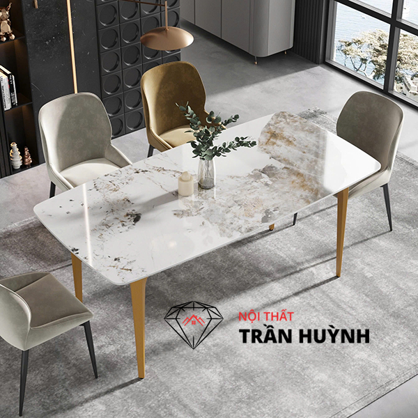 Bàn Ăn Mặt Đá Nhân Tạo – Xu Hướng Nội Thất Thời Thượng & Bền Bỉ