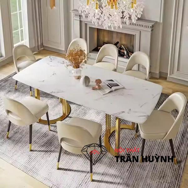 Bàn Ăn Mặt Đá Nhân Tạo – Xu Hướng Nội Thất Thời Thượng & Bền Bỉ