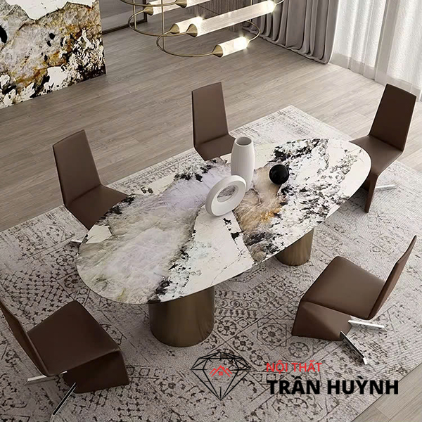 Bàn Ăn Mặt Đá Nhân Tạo – Xu Hướng Nội Thất Thời Thượng & Bền Bỉ