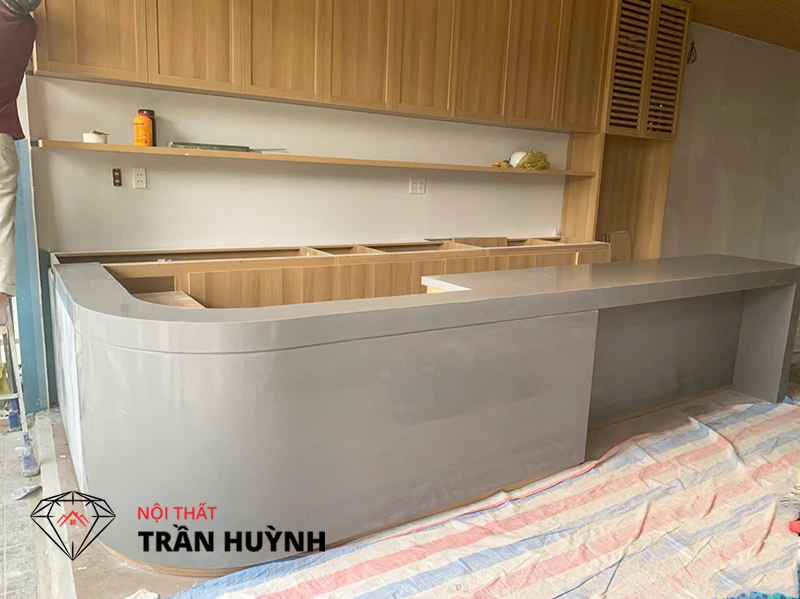 quầy lễ tân đá Solid Surface G404