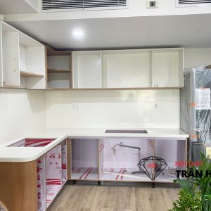Công Trình Flora Novia Quận 2: Trọn Gói Mặt Bếp & Lavabo Solid Surface Sang Trọng