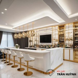 Top 10 Mẫu Quầy Bar Đá Nhân Tạo Đẹp Nhất 2025 – Xu Hướng Thiết Kế Mới