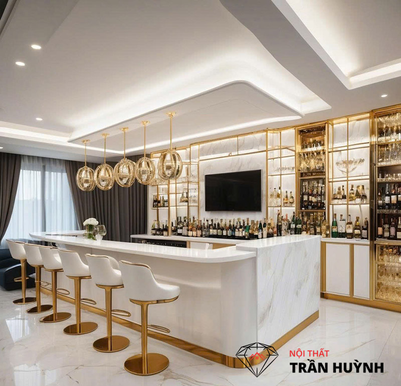 Top 10 Mẫu Quầy Bar Đá Nhân Tạo Đẹp Nhất 2025 – Xu Hướng Thiết Kế Mới