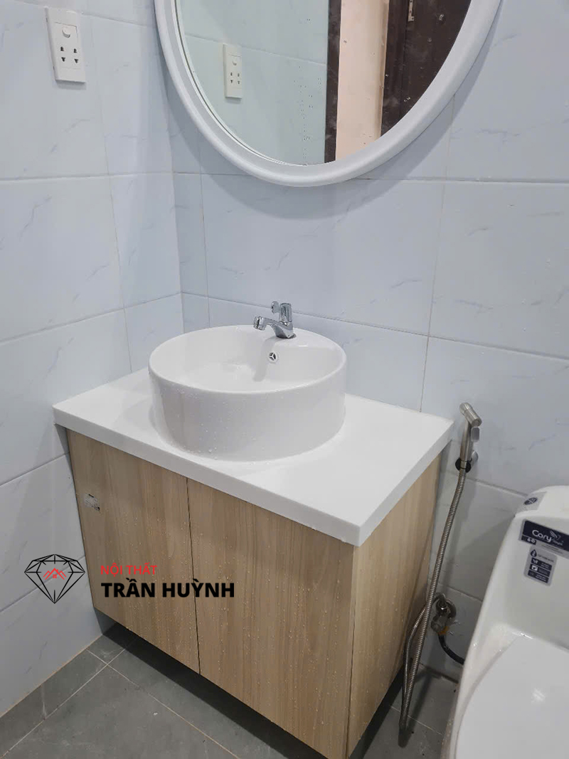 Thi Công Đá Solid Surface Mã S105 Ốp Bếp & Lavabo – Dự Án Seaview Vũng Tàu, TP.HCM