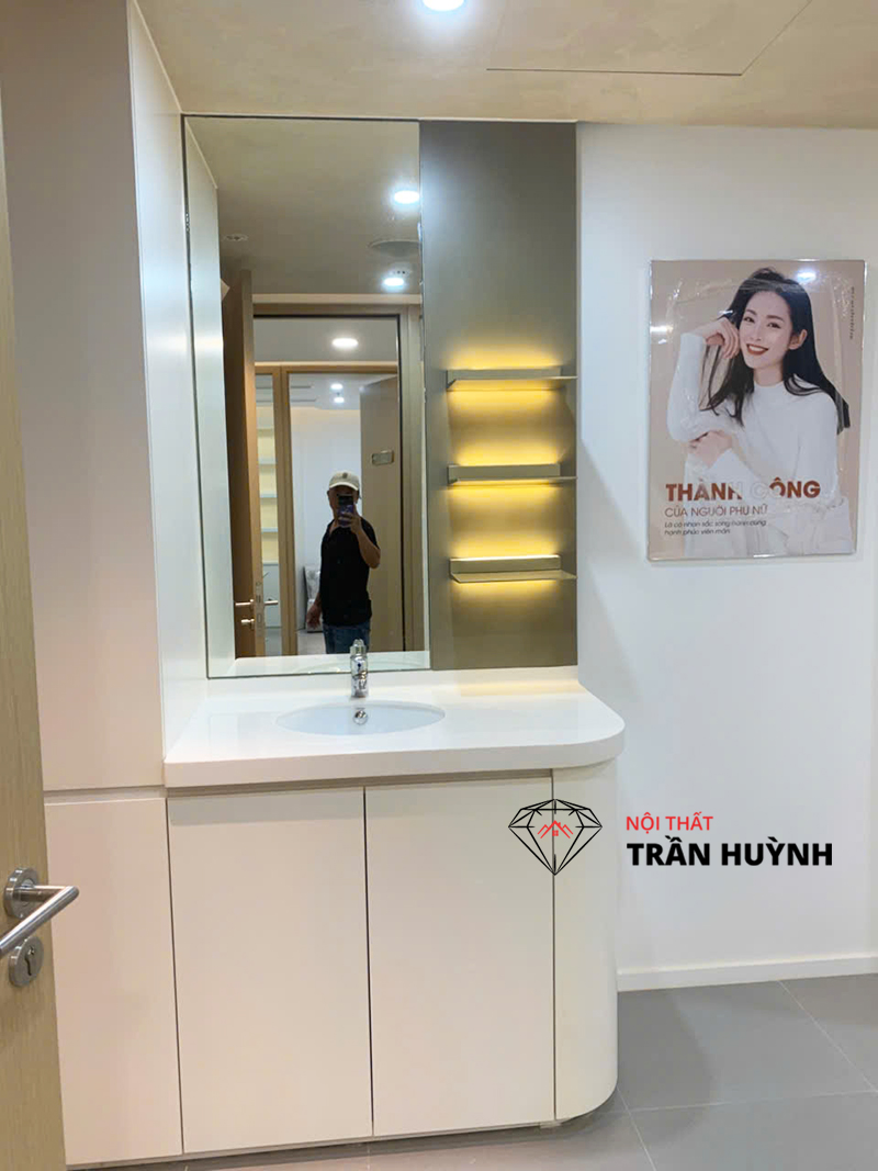 Dự Án Lavabo Đá Solid Surface Thẩm Mỹ Viện Mega GangNam tại 24 Nguyễn Bỉnh Khiêm Quận 1