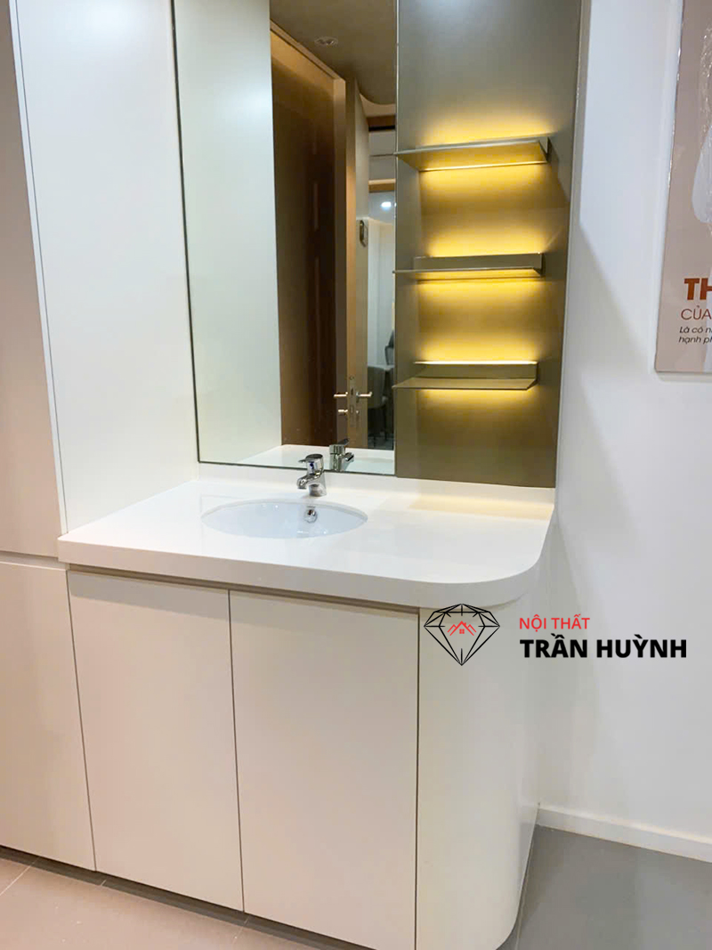 Dự Án Lavabo Đá Solid Surface Thẩm Mỹ Viện Mega GangNam tại 24 Nguyễn Bỉnh Khiêm Quận 1