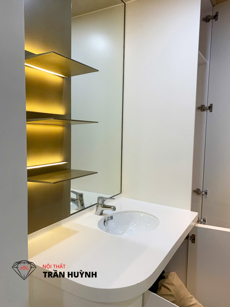 Dự Án Lavabo Đá Solid Surface Thẩm Mỹ Viện Mega GangNam tại 24 Nguyễn Bỉnh Khiêm Quận 1