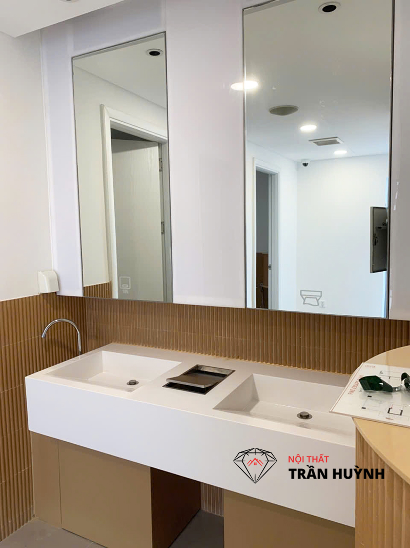 Dự Án Lavabo Đá Solid Surface Thẩm Mỹ Viện Mega GangNam tại 24 Nguyễn Bỉnh Khiêm Quận 1