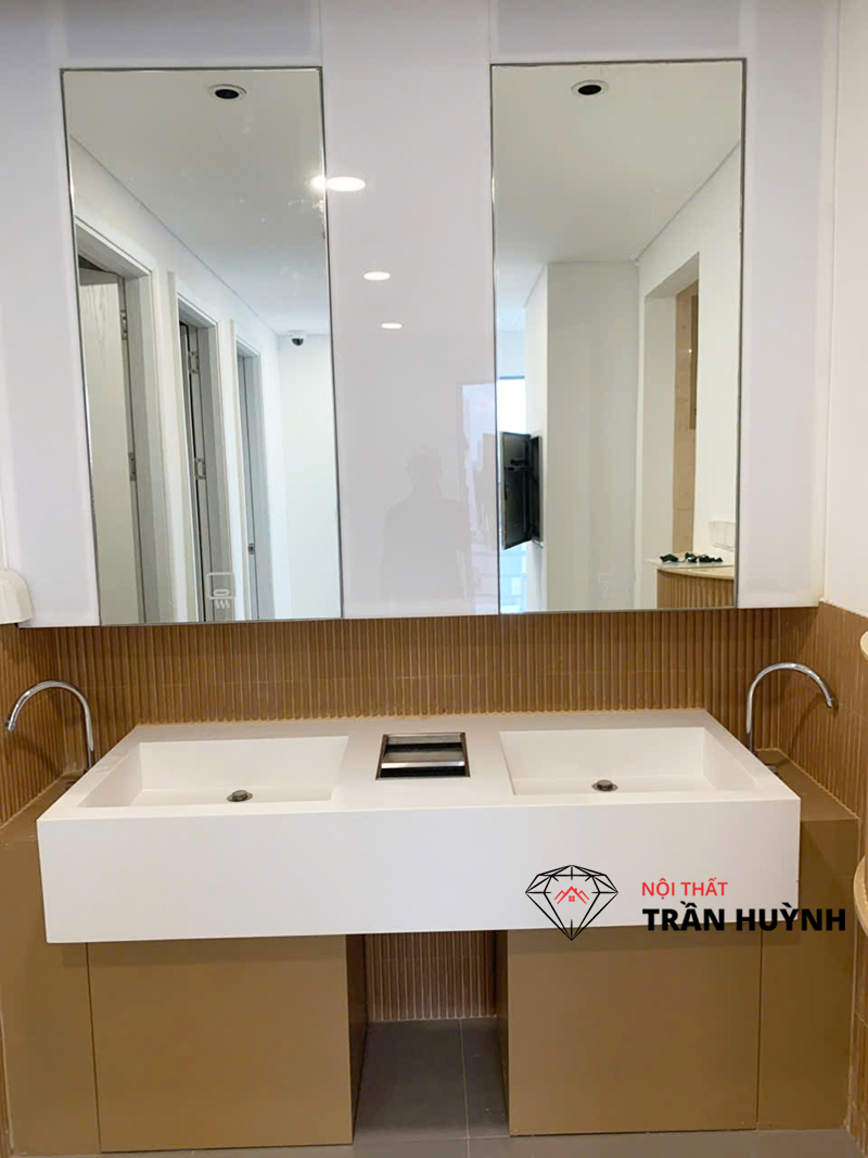 Dự Án Lavabo Đá Solid Surface Thẩm Mỹ Viện Mega GangNam tại 24 Nguyễn Bỉnh Khiêm Quận 1