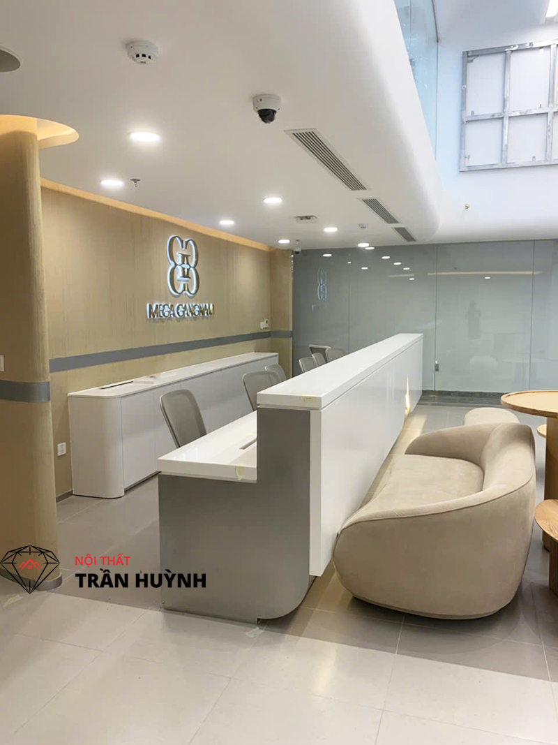 Quầy Lễ Tân Đá Solid Surface Dự Án Mega GangNam 24 Nguyễn Bỉnh Khiêm Quận 1