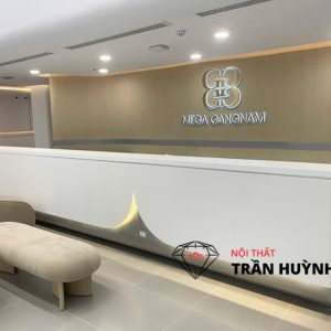 Quầy Lễ Tân Đá Solid Surface Dự Án Mega GangNam 24 Nguyễn Bỉnh Khiêm Quận 1