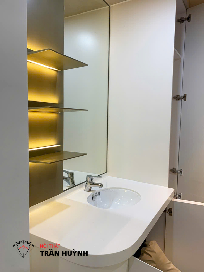 Dự Án Lavabo Đá Solid Surface Thẩm Mỹ Viện Mega GangNam tại 24 Nguyễn Bỉnh Khiêm Quận 1