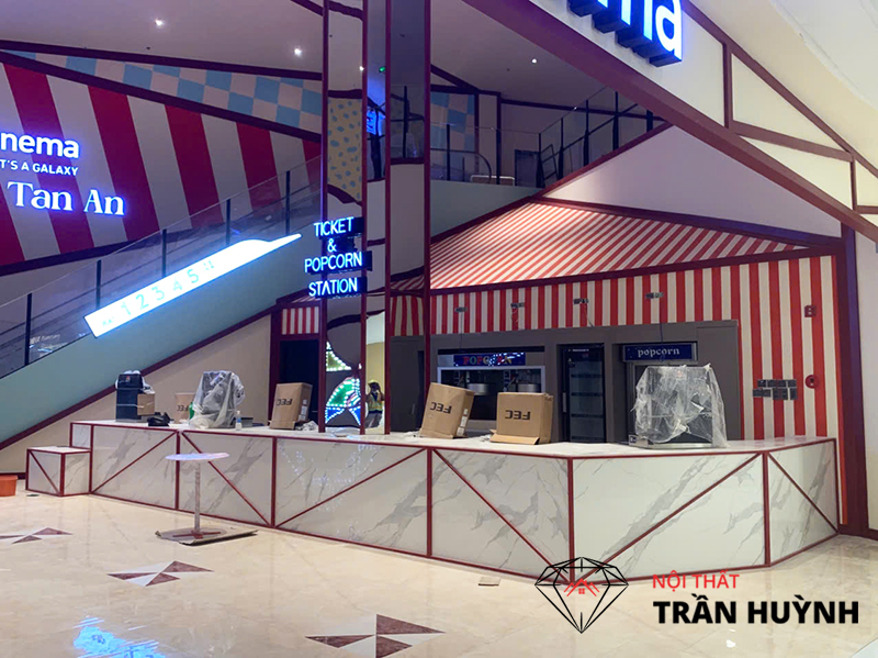 Mặt Bàn Lavabo & Quầy Bar Đá Nhân Tạo Lamar Vân Mây Tại Aeon Tân An Long An