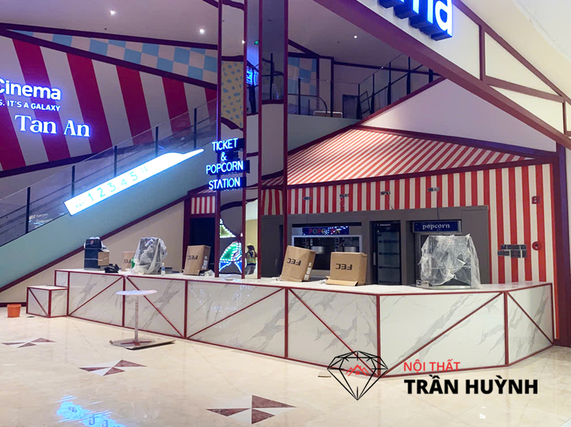 Mặt Bàn Lavabo & Quầy Bar Đá Nhân Tạo Lamar Vân Mây Tại Aeon Tân An Long An