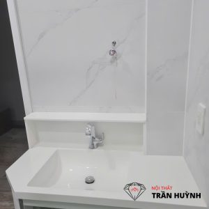 Dự Án Lavabo Liền Khối Solid Surface Màu Trắng 103A Bùi Thị Xuân, Quận 1