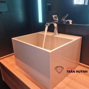 Hoàn Thiện Dự Án Lavabo Đặt Bàn Solid Surface Cao Cấp Tại 108 Hồng Hà, Quận Tân Bình, TP.HCM