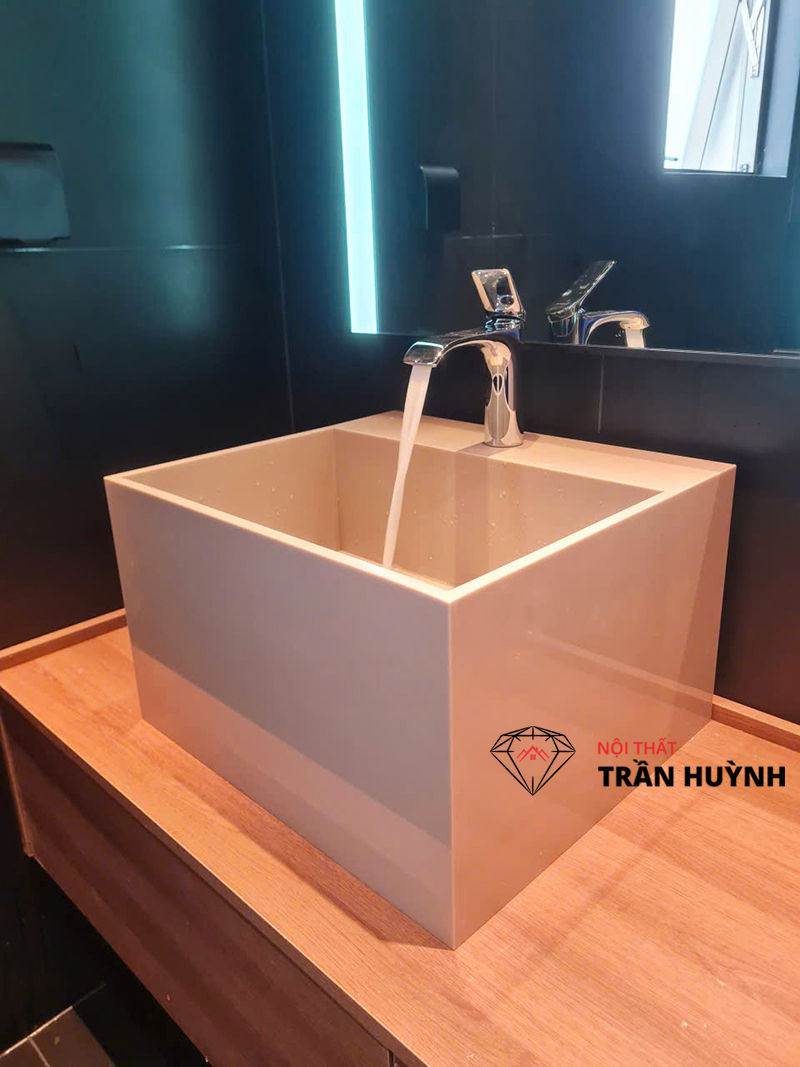 Hoàn Thiện Dự Án Lavabo Đặt Bàn Solid Surface Cao Cấp Tại 108 Hồng Hà, Quận Tân Bình, TP.HCM