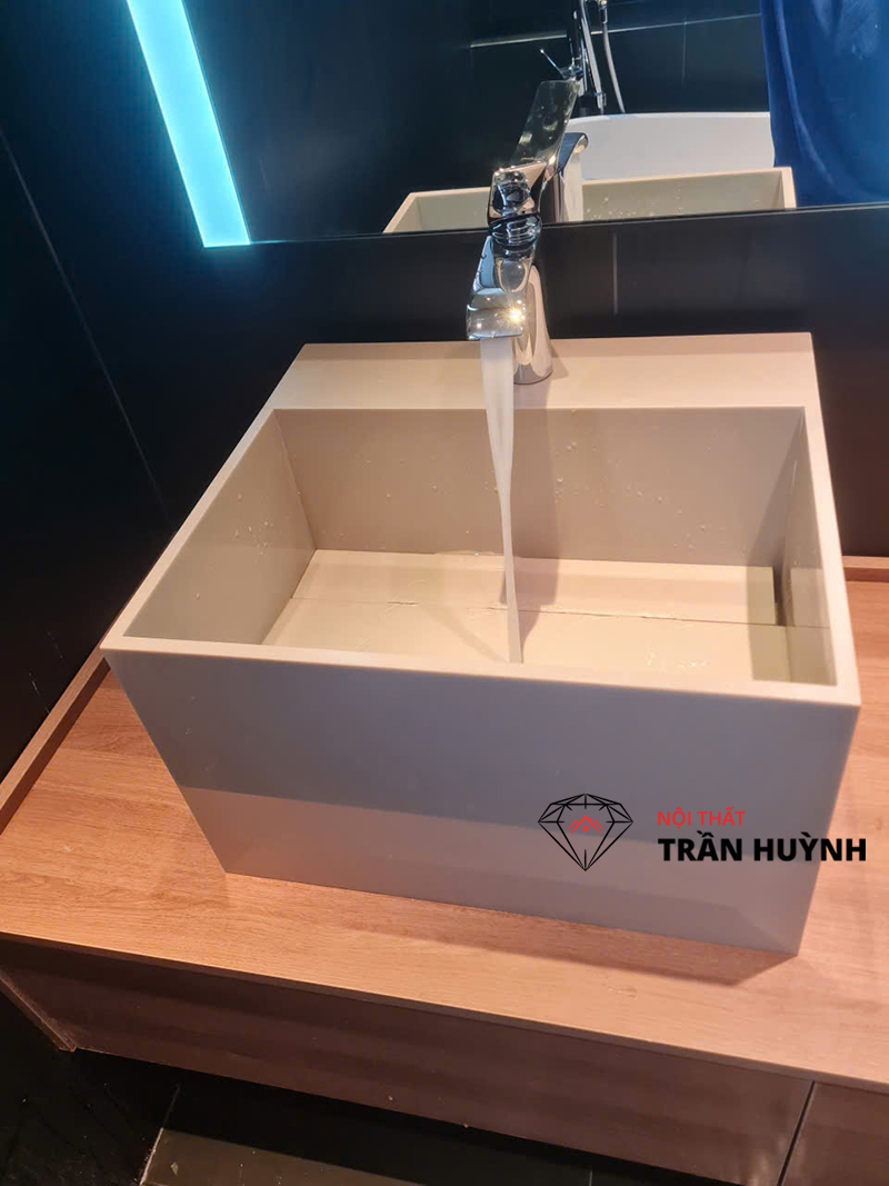 Hoàn Thiện Dự Án Lavabo Đặt Bàn Solid Surface Cao Cấp Tại 108 Hồng Hà, Quận Tân Bình, TP.HCM