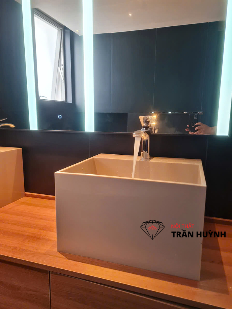 Hoàn Thiện Dự Án Lavabo Đặt Bàn Solid Surface Cao Cấp Tại 108 Hồng Hà, Quận Tân Bình, TP.HCM