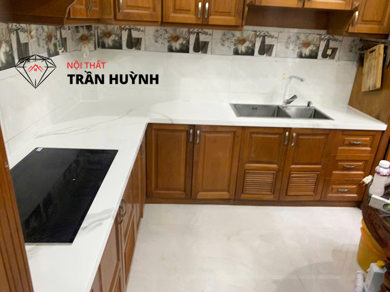 Hình ảnh thực tế Mặt Bếp Đá Nhân Tạo Lamar Tại 973/110 Tân Chánh Hiệp, Quận 12