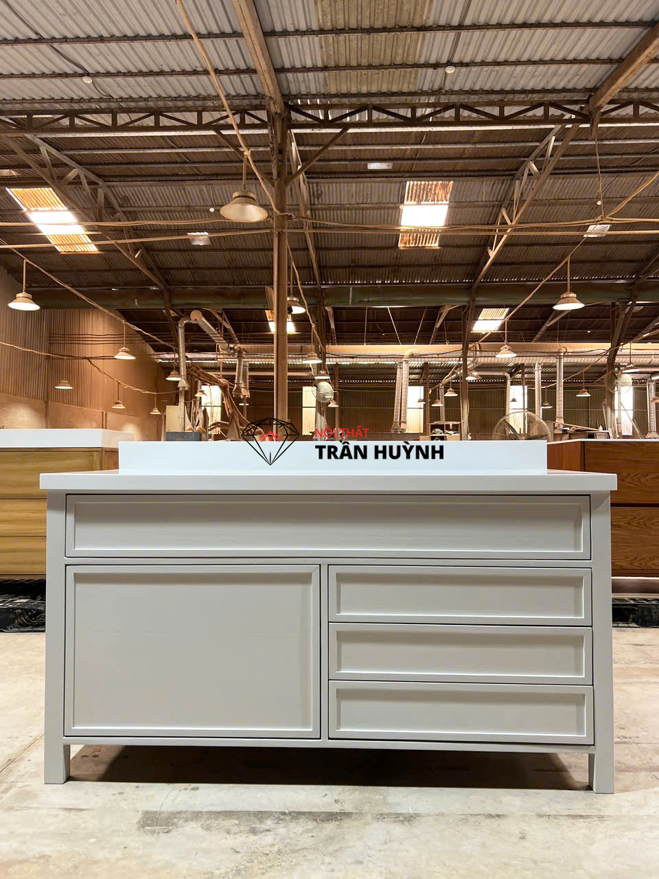 Tủ Mặt Đá Solid Surface Cao Cấp | Gia Công Số Lượng Lớn