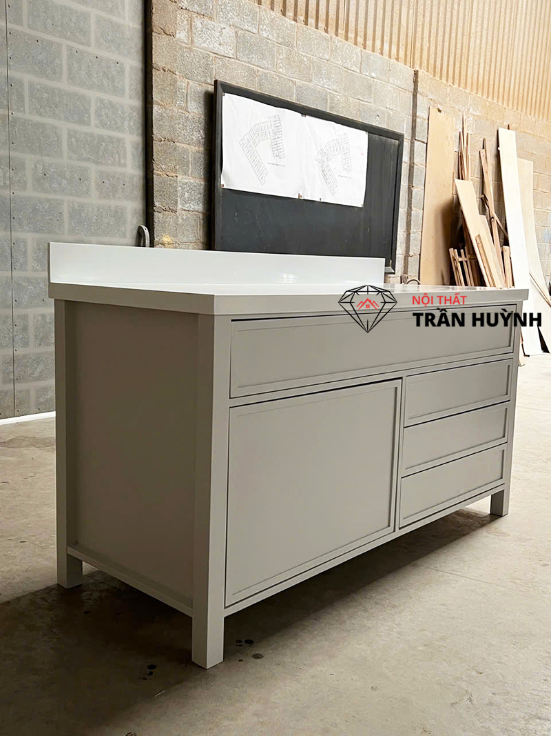 Tủ Mặt Đá Solid Surface Cao Cấp | Gia Công Số Lượng Lớn