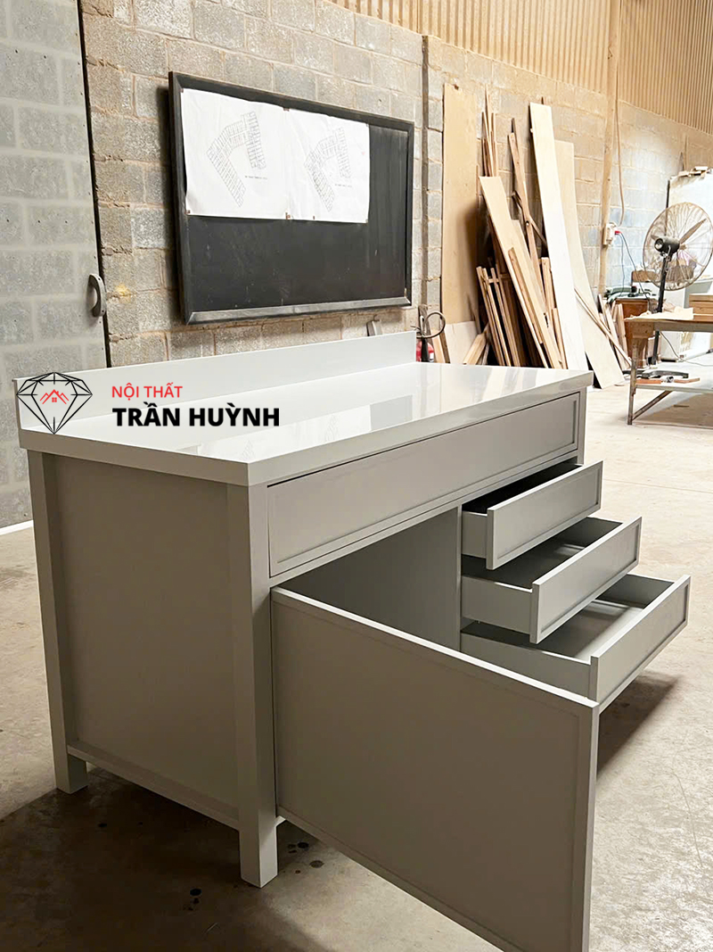 Tủ Mặt Đá Solid Surface Cao Cấp | Gia Công Số Lượng Lớn