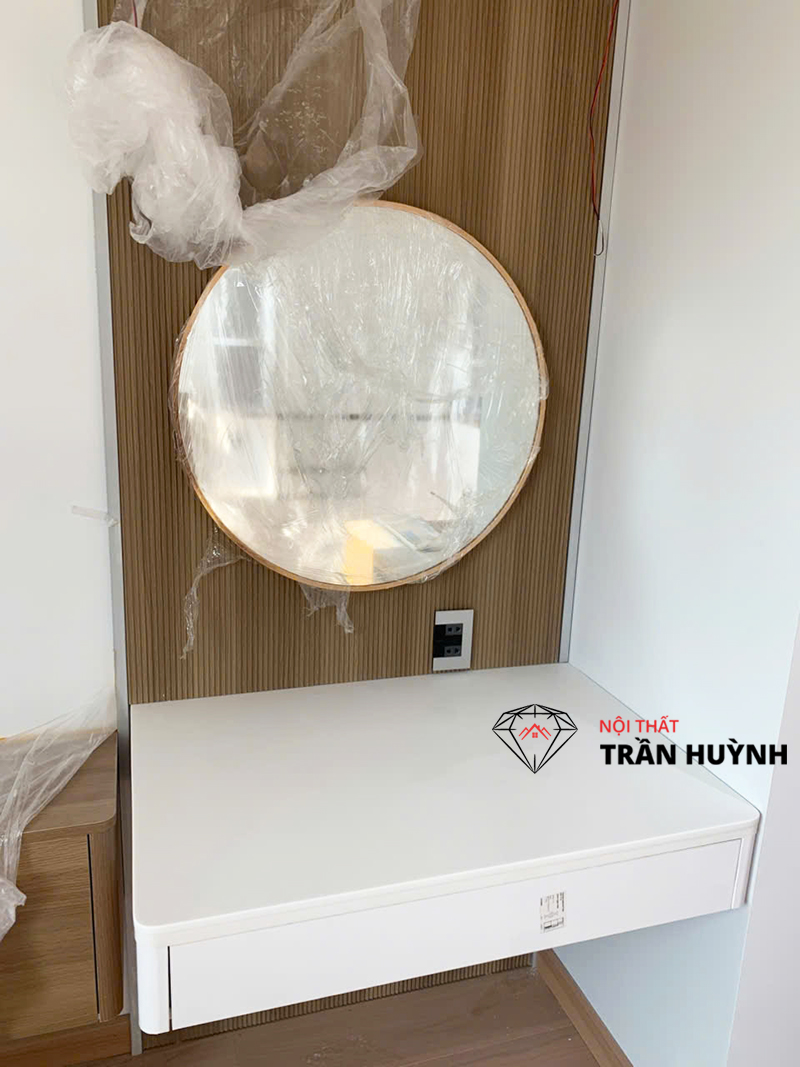 Chung Cư Hà Đô Nguyễn Văn Công – Thi Công Đá Solid Surface Mặt Bếp, Lavabo, Bàn Trang Điểm Cao Cấp