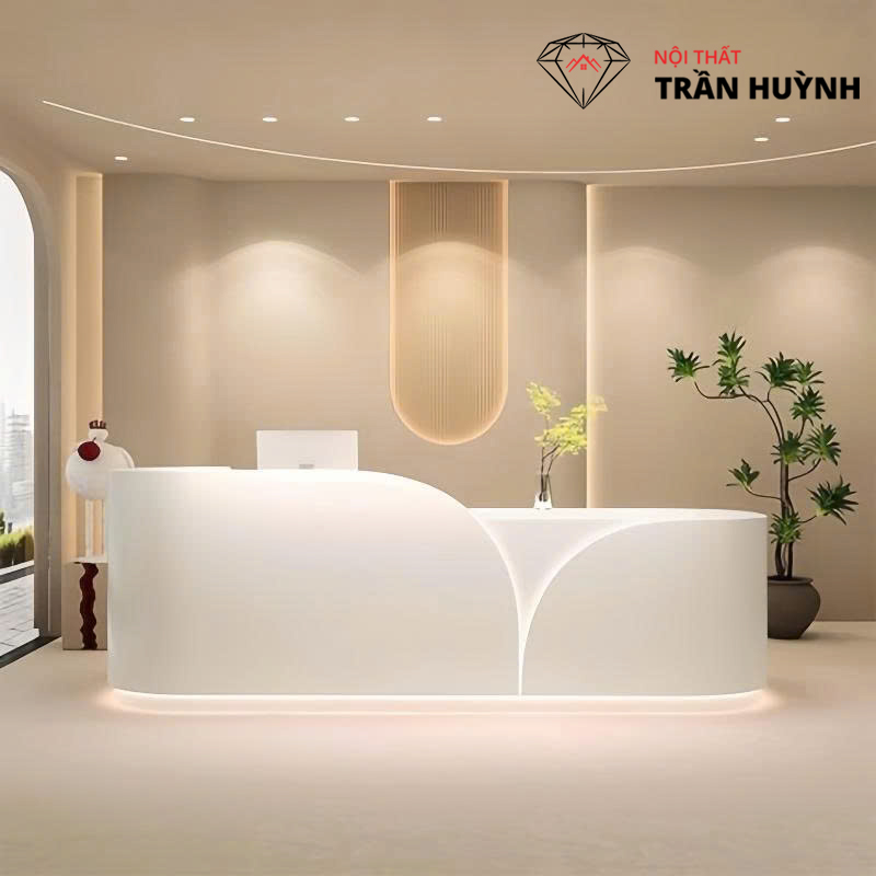 Ý Tưởng Thiết Kế Quầy Lễ Tân Với Đá Solid Surface Sang Trọng, Hiện Đại