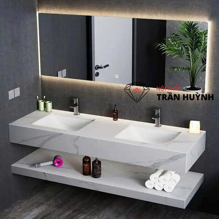 Thiết Kế Lavabo Đá Solid Surface – Vẻ Đẹp Tối Giản, Dễ Bảo Dưỡng