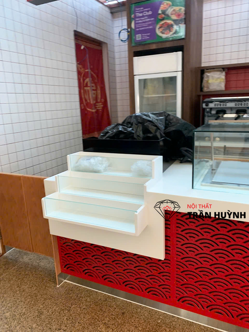 Dự Án Quầy Buffet Đá Nhân Tạo Trắng Tại Cam Ranh