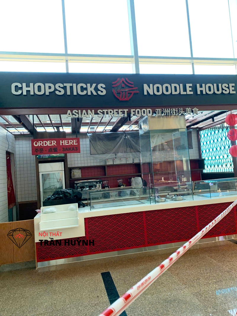 Dự Án Quầy Buffet Đá Nhân Tạo Trắng Tại Cam Ranh