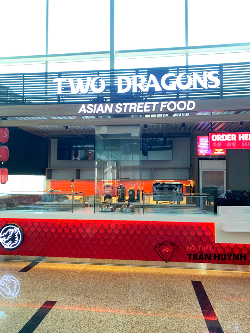 Dự Án Quầy Buffet Đá Nhân Tạo Trắng Tại Cam Ranh