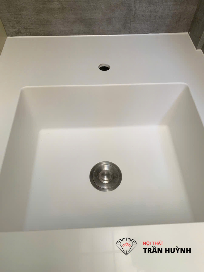 Thi Công Lavabo Đá Trắng Nhân Tạo Solid Surface Tại Thủ Đức – Giải Pháp Phòng Tắm Hiện Đại
