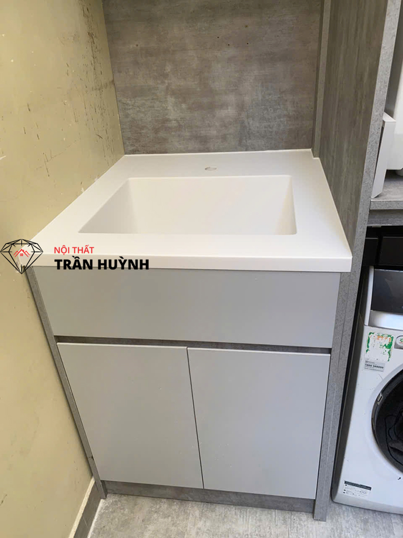 Thi Công Lavabo Đá Trắng Nhân Tạo Solid Surface Tại Thủ Đức – Giải Pháp Phòng Tắm Hiện Đại
