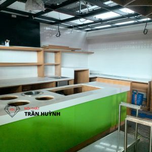 Thi công quầy Solid Surface tại Sân Bay Cam Ranh