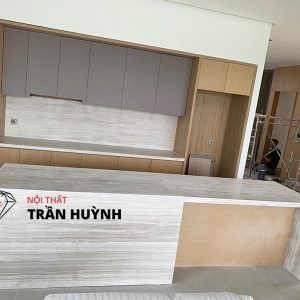 Mặt Bếp Và Bàn Đảo Đá Nhân Tạo Lamar – Điểm Nhấn Nội Thất Villa Long An
