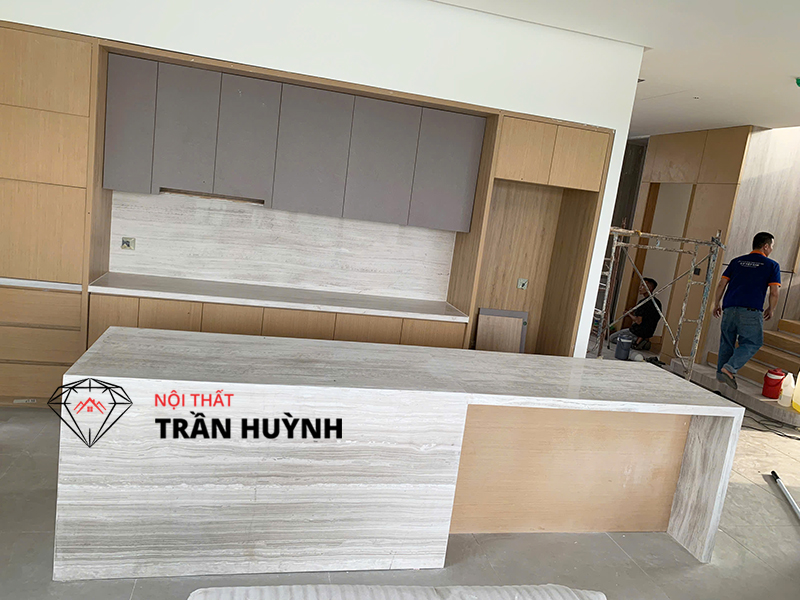Mặt Bếp Và Bàn Đảo Đá Nhân Tạo Lamar – Điểm Nhấn Nội Thất Villa Long An